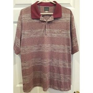 Greg Norman For Tasso Elba Mens Golf Polo Play Dry Size L Burgundy Gray …